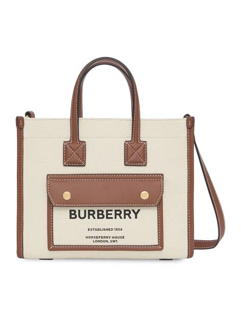 burberry mini horseferry canvas tote